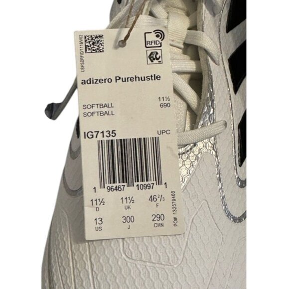 Adidas Adizero PureHustle 3 Metal Softball Cleats IG7135‎ Women's Size 13 NWT - Picture 5 of 9
